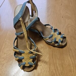 Stylish Blue and Tan Women's Sandals